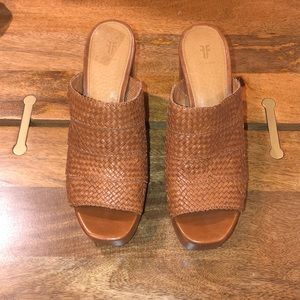 frye katie woven slide